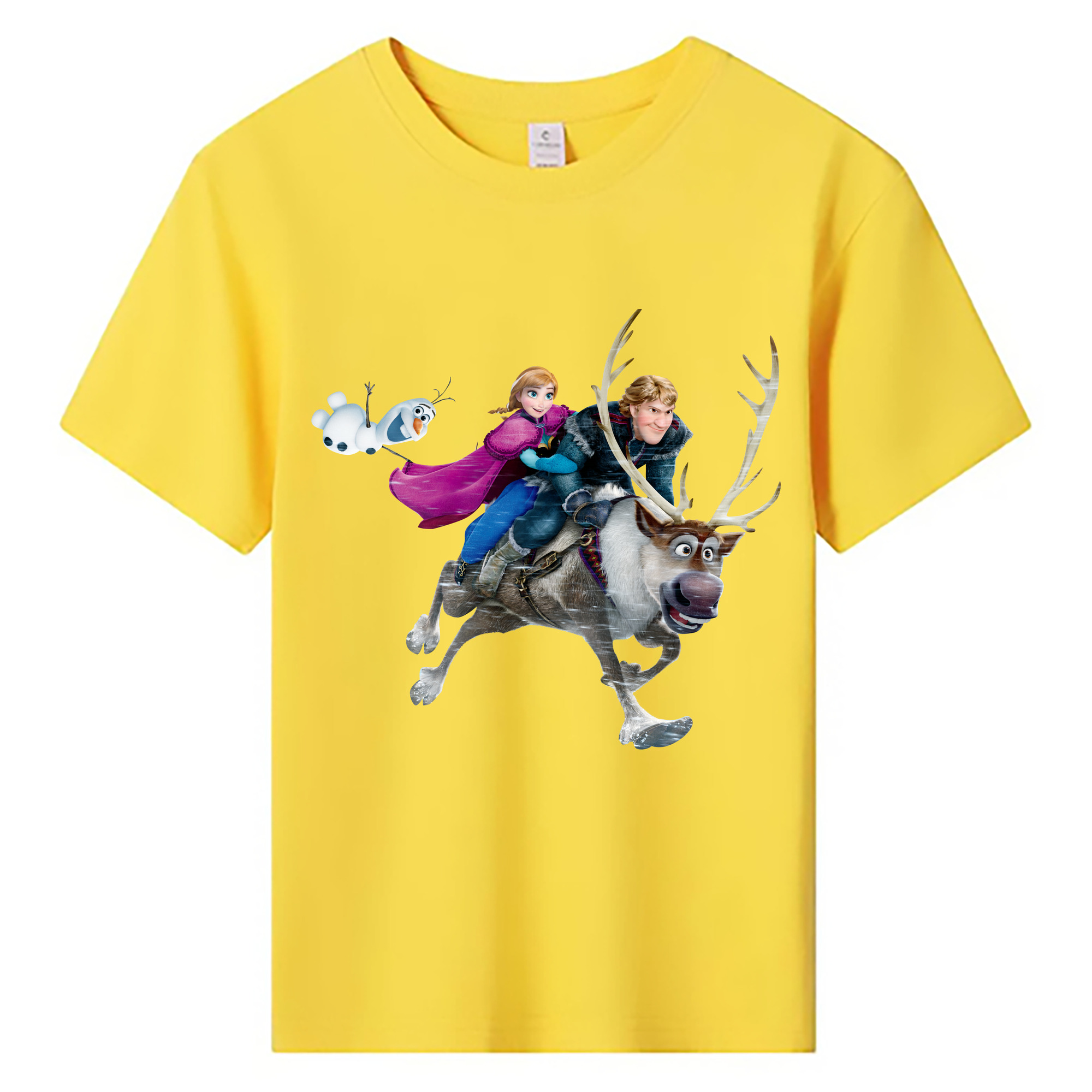 （画像用） アナと雪の女王 アンナ エルサ Frozen Anna Elsa 綿100％キッズTシャツ（フロントプリント）
