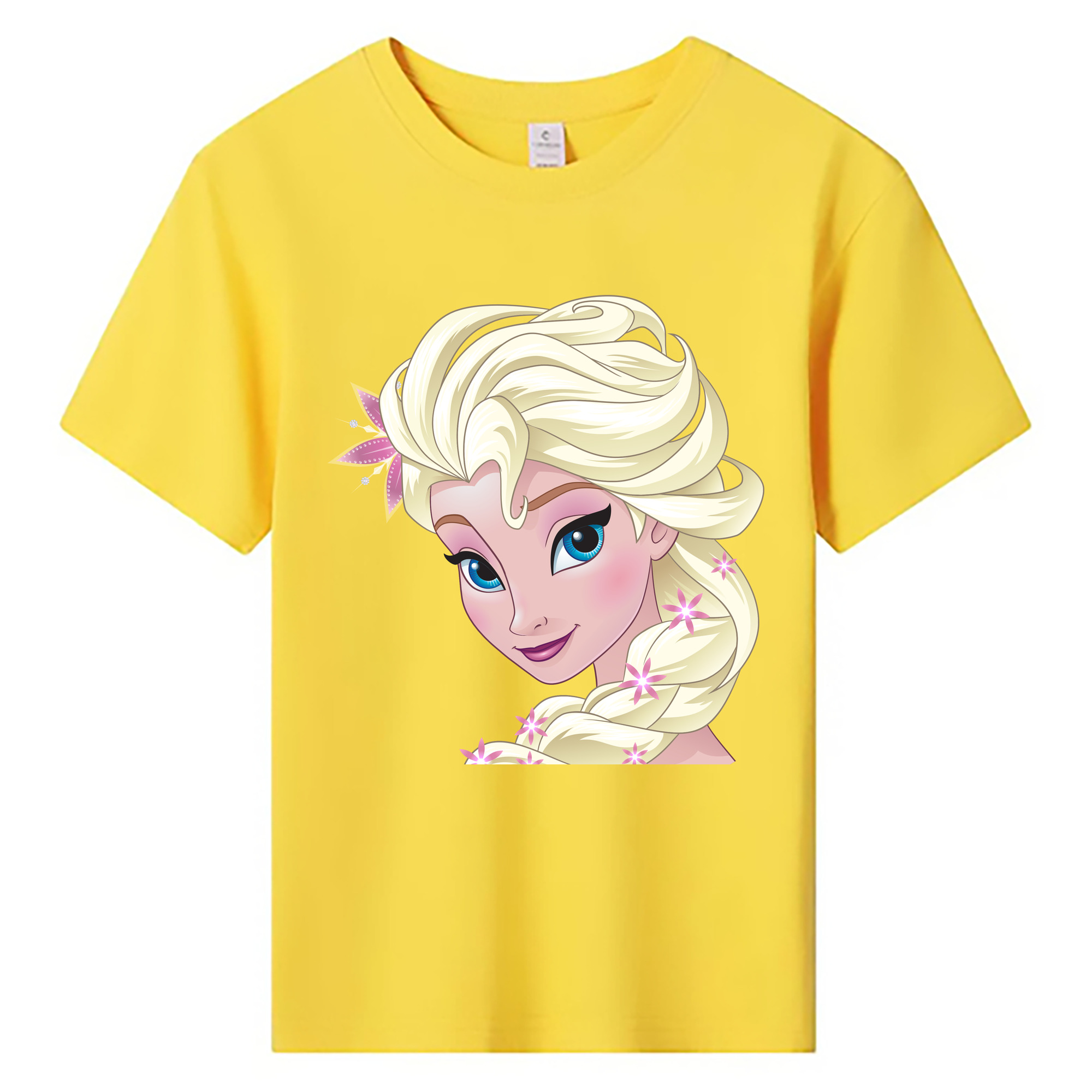 （画像用） アナと雪の女王 アンナ エルサ Frozen Anna Elsa 綿100％キッズTシャツ（フロントプリント）