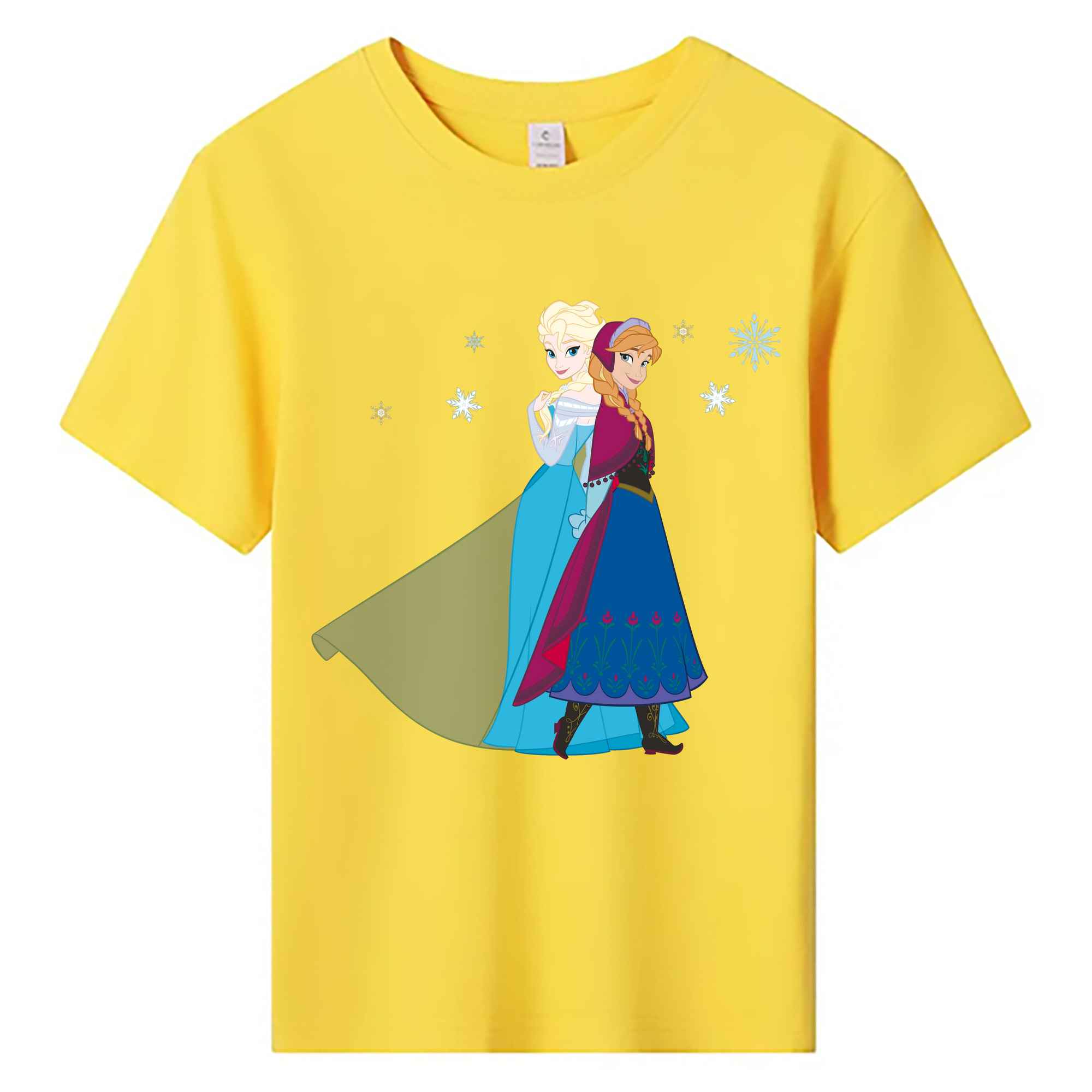 （画像用） アナと雪の女王 アンナ エルサ Frozen Anna Elsa 綿100％キッズTシャツ（フロントプリント）