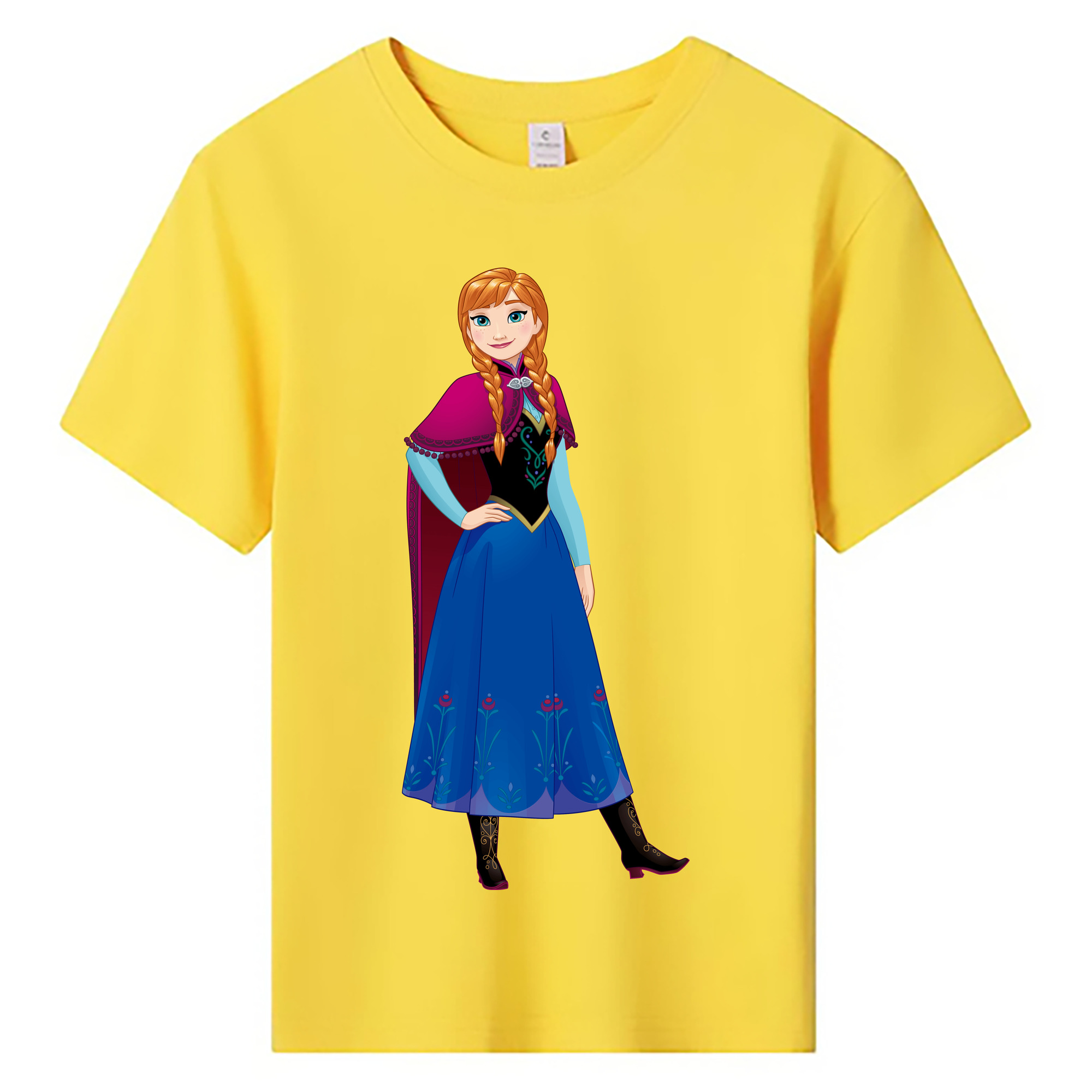 （画像用） アナと雪の女王 アンナ エルサ Frozen Anna Elsa 綿100％キッズTシャツ（フロントプリント）