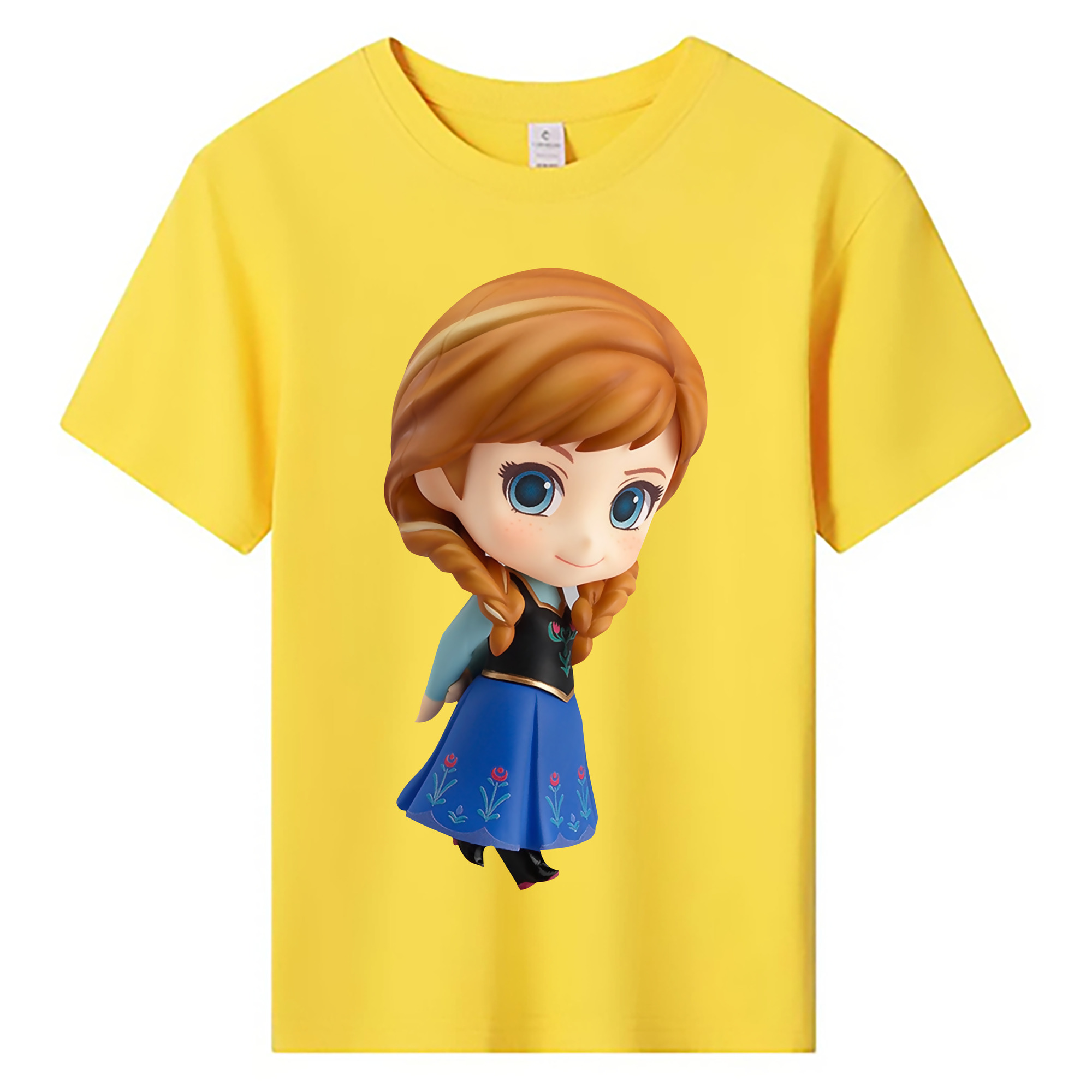 （画像用） アナと雪の女王 アンナ エルサ Frozen Anna Elsa 綿100％キッズTシャツ（フロントプリント）
