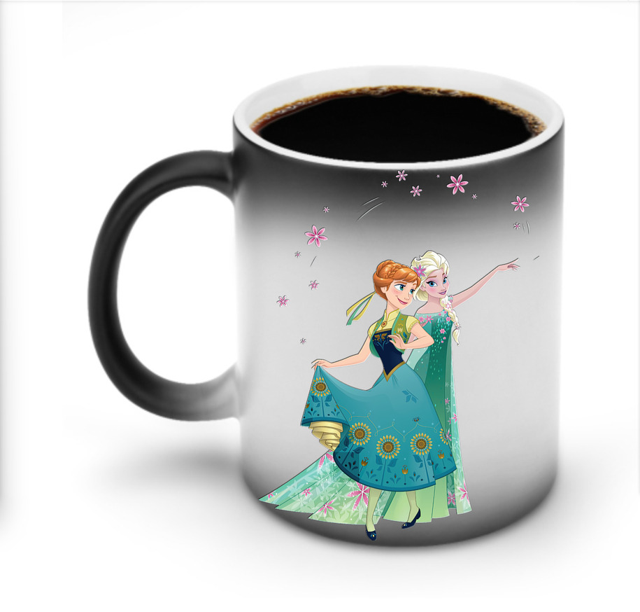 （画像用） アナと雪の女王 アンナ エルサ Frozen Anna Elsa 温度変色マグカップ