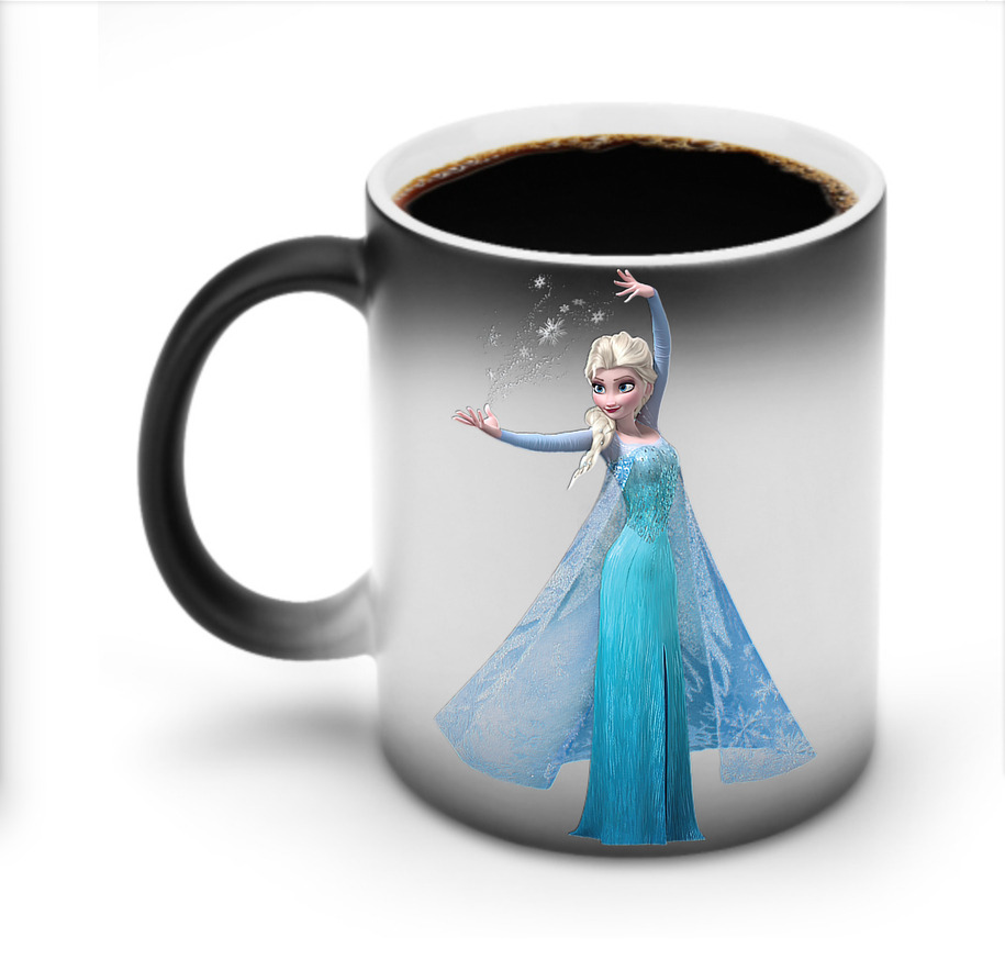 （画像用） アナと雪の女王 アンナ エルサ Frozen Anna Elsa 温度変色マグカップ
