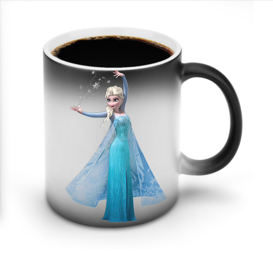 （画像用） アナと雪の女王 アンナ エルサ Frozen Anna Elsa 温度変色マグカップ