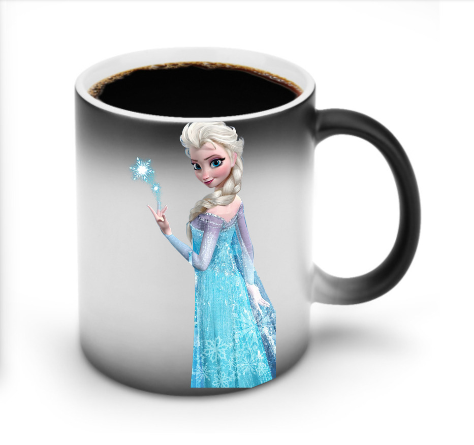 （画像用） アナと雪の女王 アンナ エルサ Frozen Anna Elsa 温度変色マグカップ