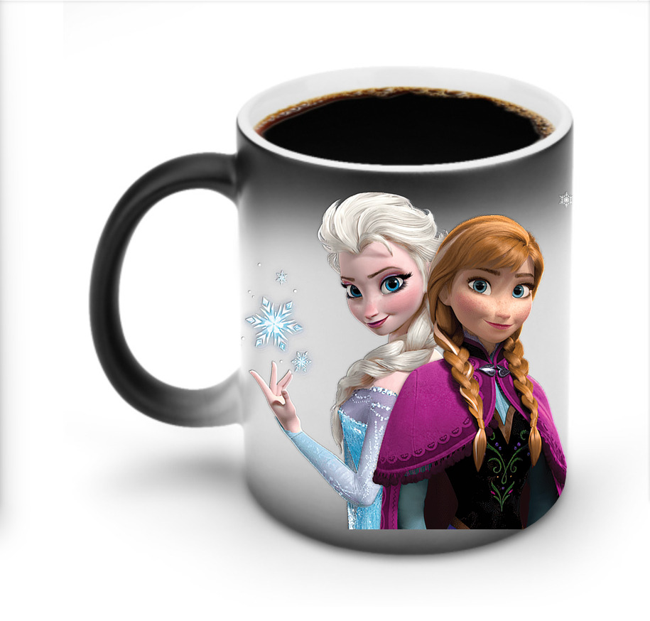 （画像用） アナと雪の女王 アンナ エルサ Frozen Anna Elsa 温度変色マグカップ