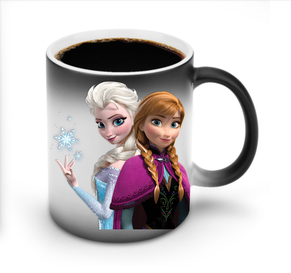（画像用） アナと雪の女王 アンナ エルサ Frozen Anna Elsa 温度変色マグカップ