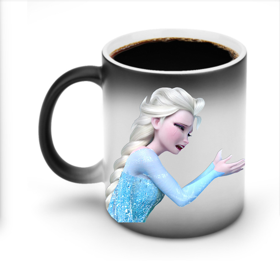 （画像用） アナと雪の女王 アンナ エルサ Frozen Anna Elsa 温度変色マグカップ