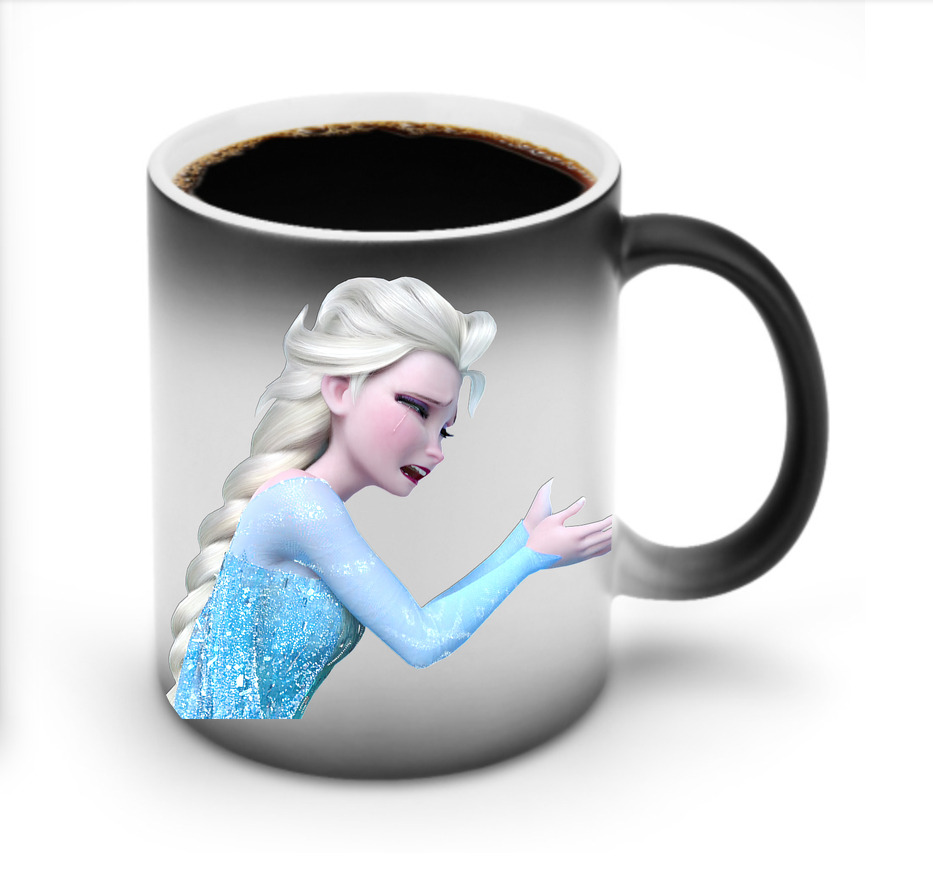 （画像用） アナと雪の女王 アンナ エルサ Frozen Anna Elsa 温度変色マグカップ