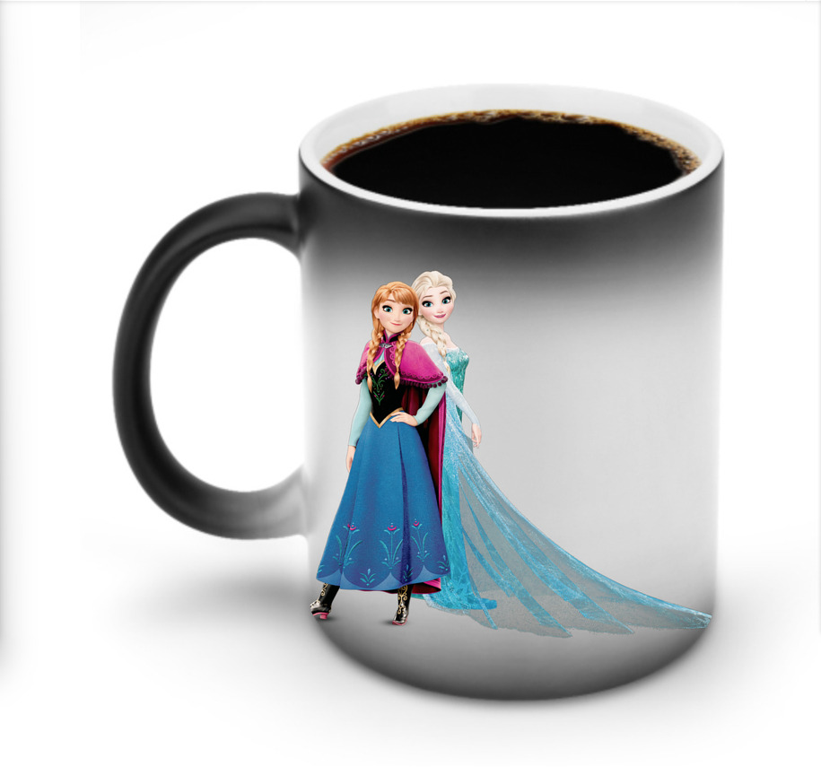 （画像用） アナと雪の女王 アンナ エルサ Frozen Anna Elsa 温度変色マグカップ