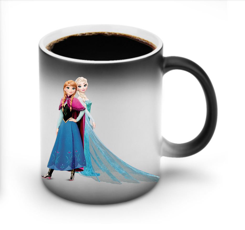 （画像用） アナと雪の女王 アンナ エルサ Frozen Anna Elsa 温度変色マグカップ