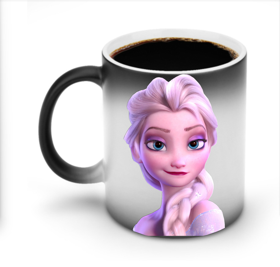 （画像用） アナと雪の女王 アンナ エルサ Frozen Anna Elsa 温度変色マグカップ