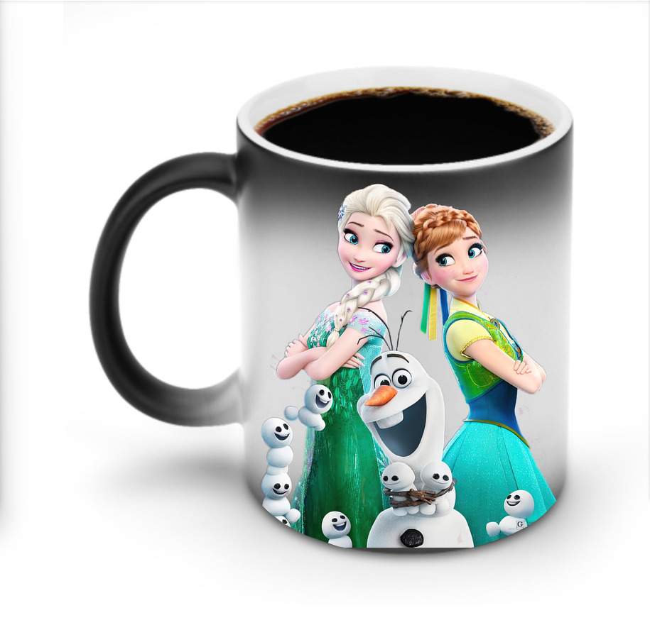 （画像用） アナと雪の女王 アンナ エルサ Frozen Anna Elsa 温度変色マグカップ