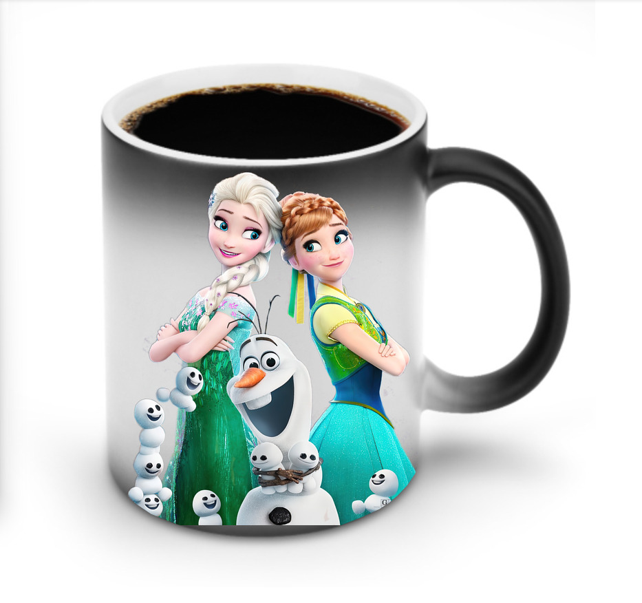 （画像用） アナと雪の女王 アンナ エルサ Frozen Anna Elsa 温度変色マグカップ