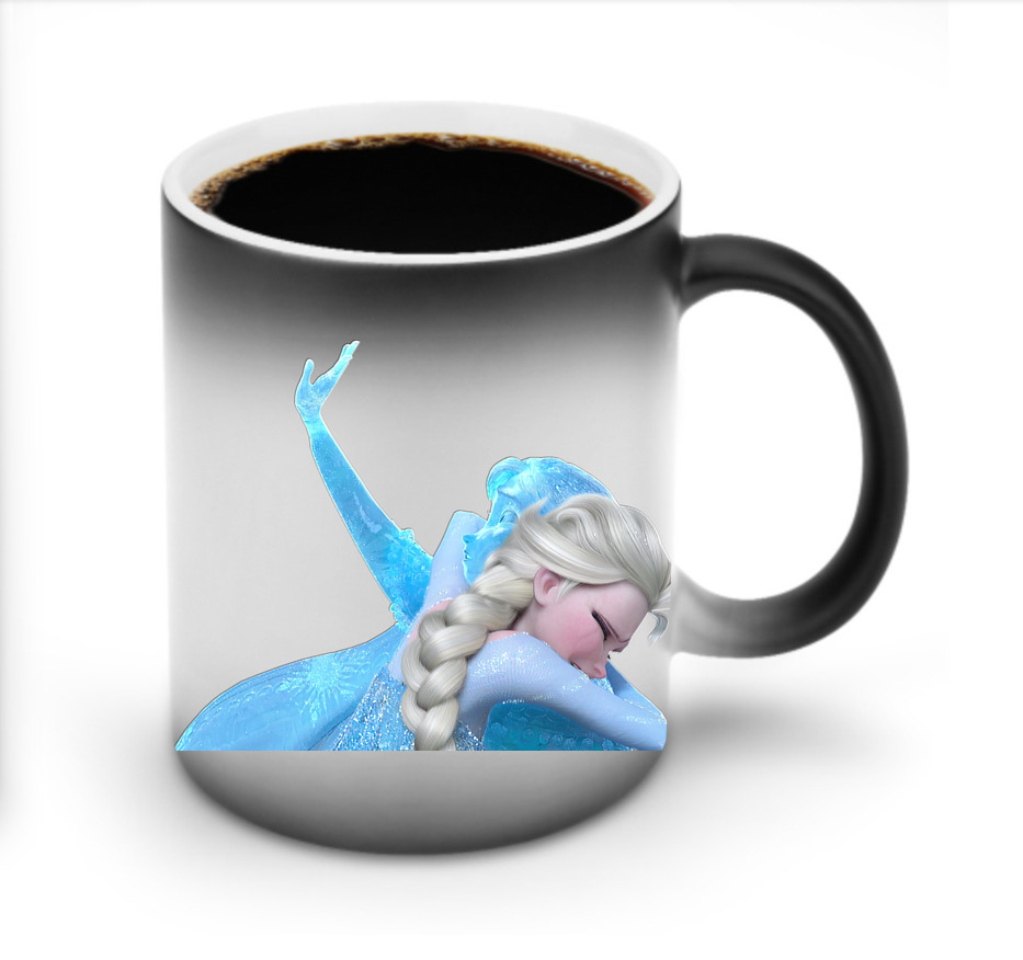 （画像用） アナと雪の女王 アンナ エルサ Frozen Anna Elsa 温度変色マグカップ