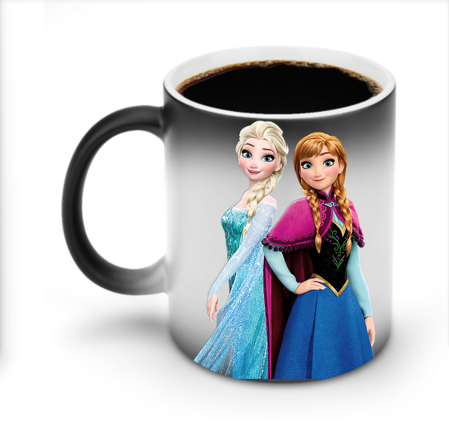 （画像用） アナと雪の女王 アンナ エルサ Frozen Anna Elsa 温度変色マグカップ