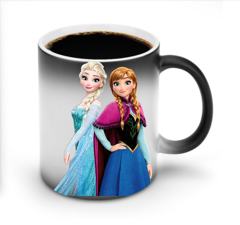 （画像用） アナと雪の女王 アンナ エルサ Frozen Anna Elsa 温度変色マグカップ