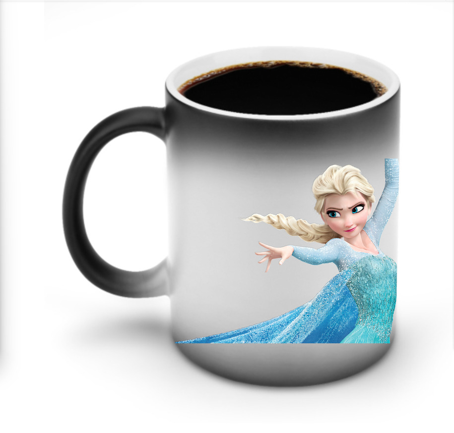 （画像用） アナと雪の女王 アンナ エルサ Frozen Anna Elsa 温度変色マグカップ