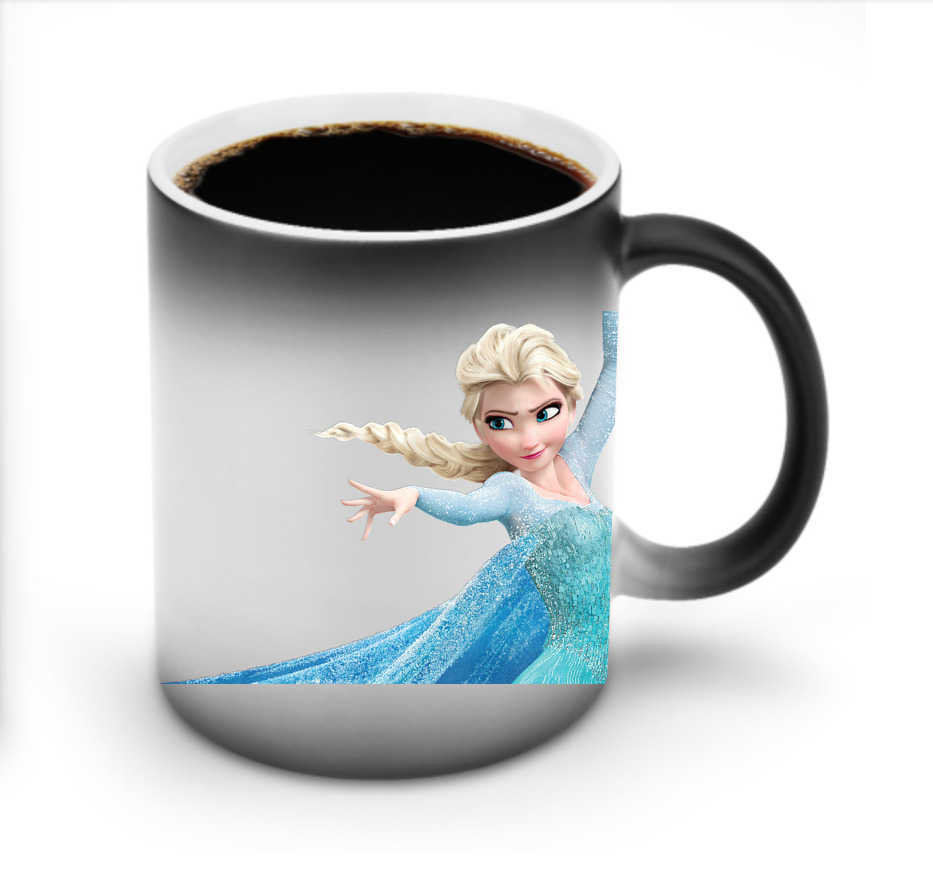 （画像用） アナと雪の女王 アンナ エルサ Frozen Anna Elsa 温度変色マグカップ