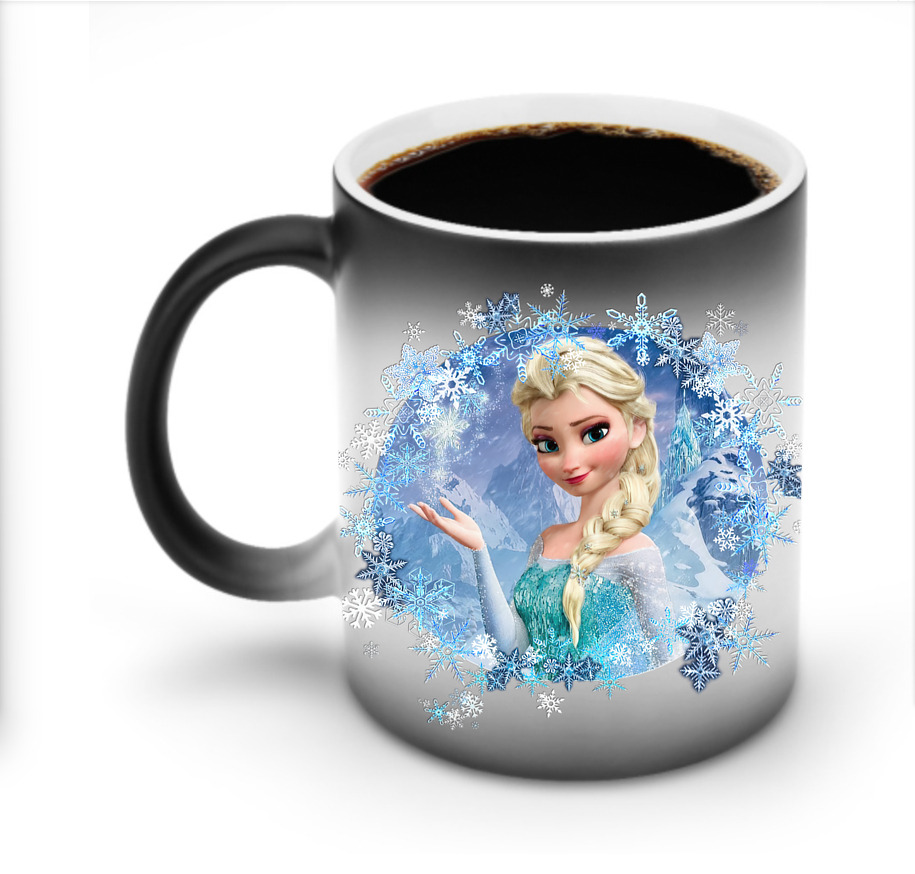 （画像用） アナと雪の女王 アンナ エルサ Frozen Anna Elsa 温度変色マグカップ