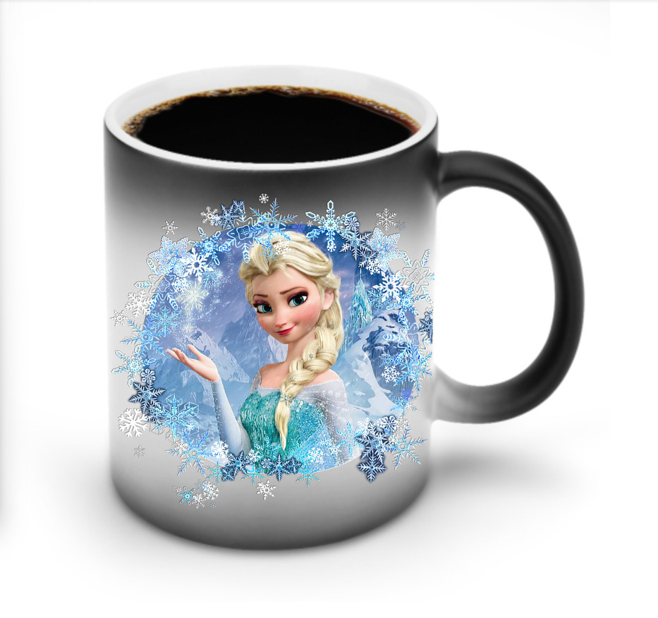 （画像用） アナと雪の女王 アンナ エルサ Frozen Anna Elsa 温度変色マグカップ