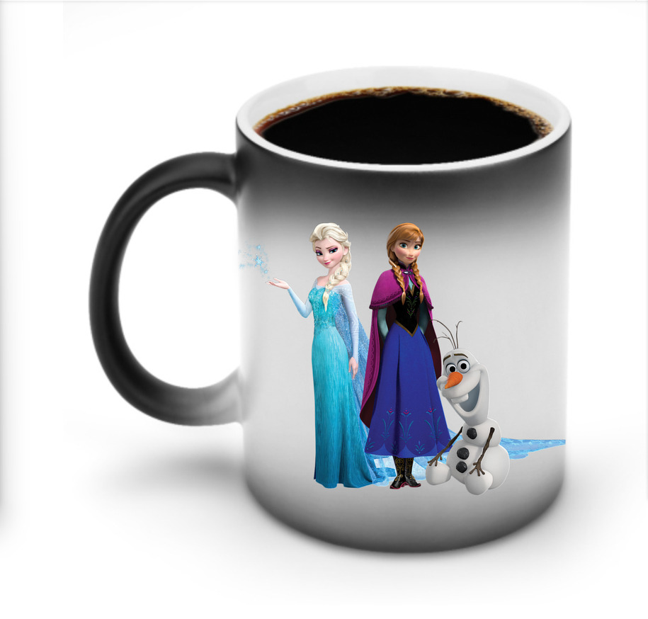 （画像用） アナと雪の女王 アンナ エルサ Frozen Anna Elsa 温度変色マグカップ