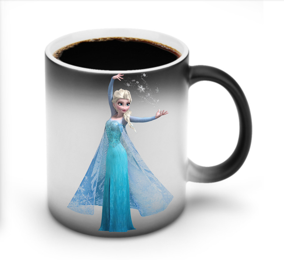 （画像用） アナと雪の女王 アンナ エルサ Frozen Anna Elsa 温度変色マグカップ