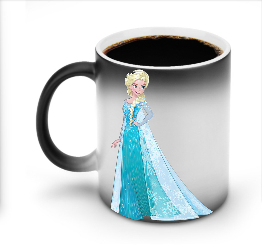 （画像用） アナと雪の女王 アンナ エルサ Frozen Anna Elsa 温度変色マグカップ
