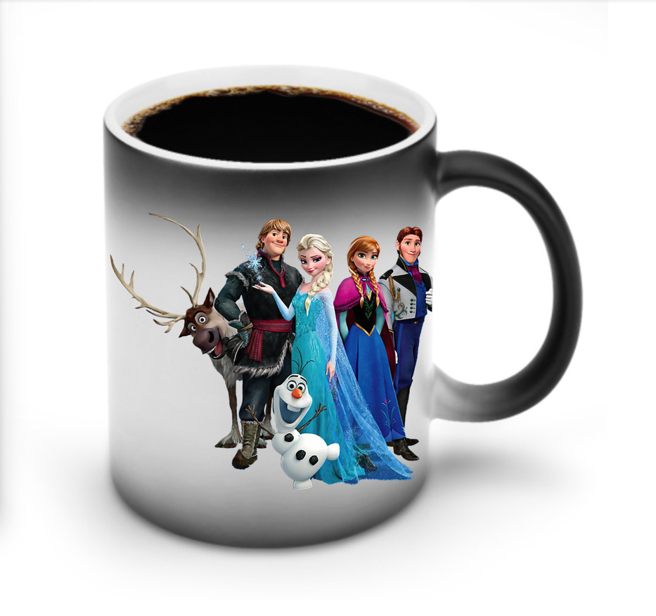 （画像用） アナと雪の女王 アンナ エルサ Frozen Anna Elsa 温度変色マグカップ