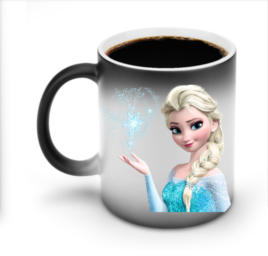 （画像用） アナと雪の女王 アンナ エルサ Frozen Anna Elsa 温度変色マグカップ