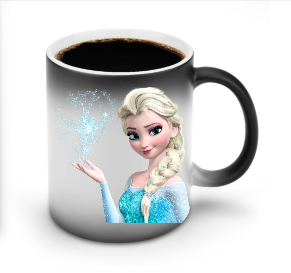 （画像用） アナと雪の女王 アンナ エルサ Frozen Anna Elsa 温度変色マグカップ