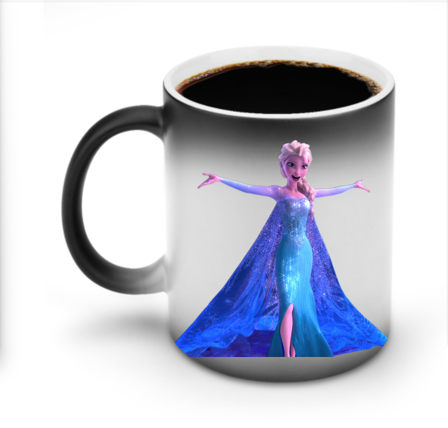 （画像用） アナと雪の女王 アンナ エルサ Frozen Anna Elsa 温度変色マグカップ