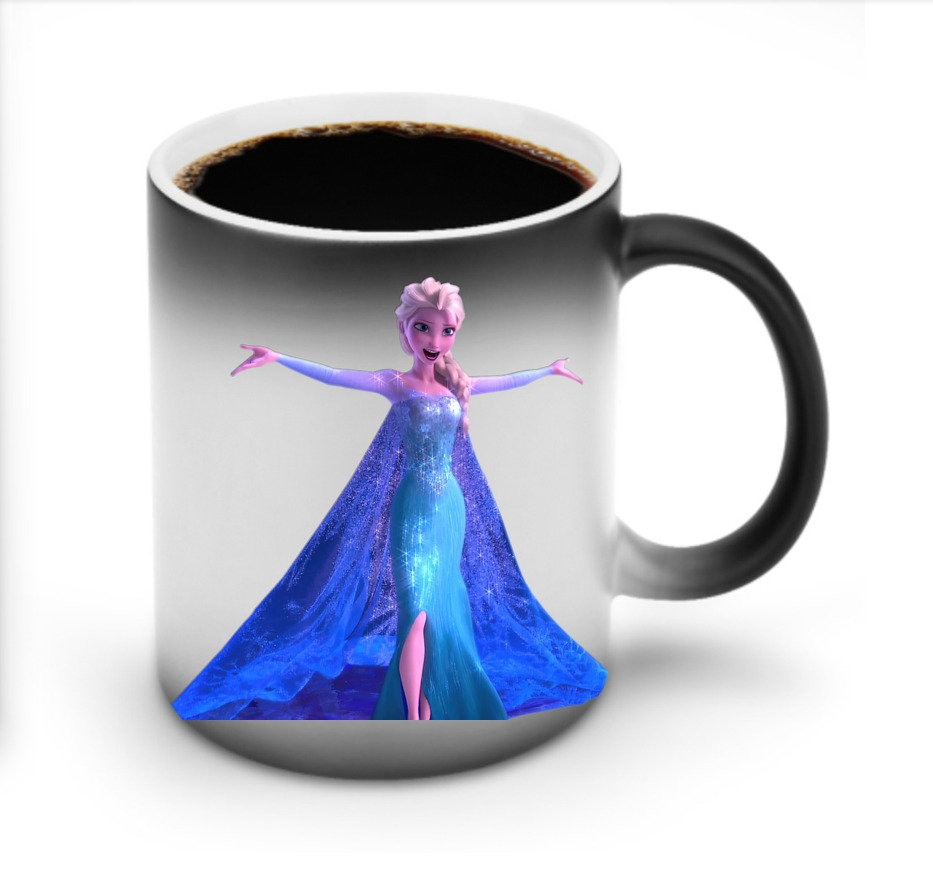 （画像用） アナと雪の女王 アンナ エルサ Frozen Anna Elsa 温度変色マグカップ