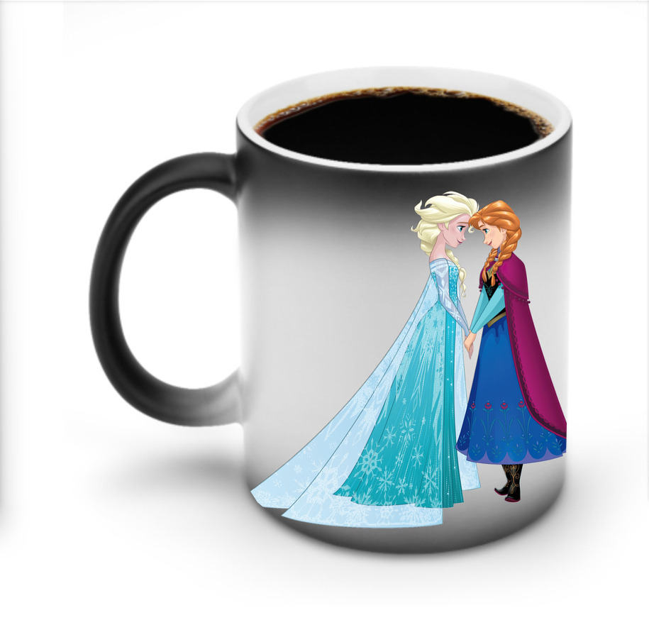 （画像用） アナと雪の女王 アンナ エルサ Frozen Anna Elsa 温度変色マグカップ