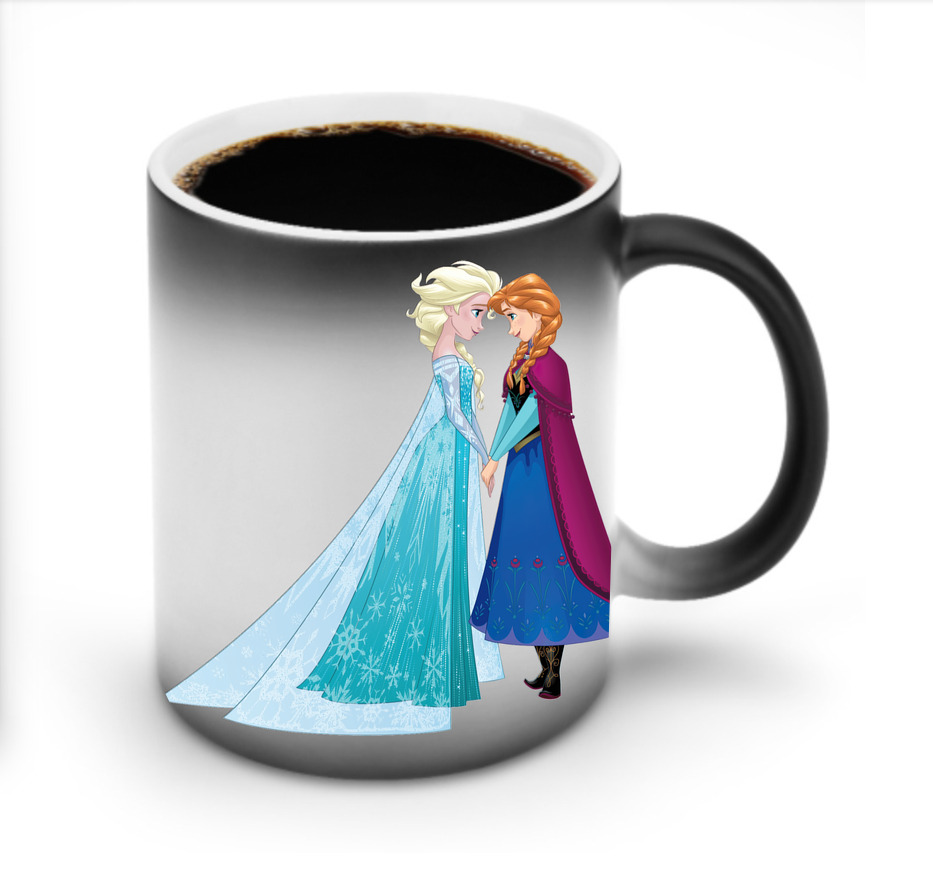 （画像用） アナと雪の女王 アンナ エルサ Frozen Anna Elsa 温度変色マグカップ