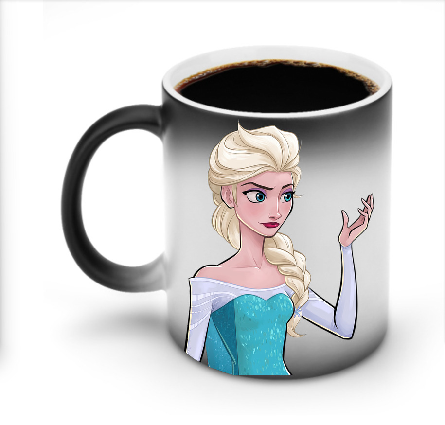 （画像用） アナと雪の女王 アンナ エルサ Frozen Anna Elsa 温度変色マグカップ