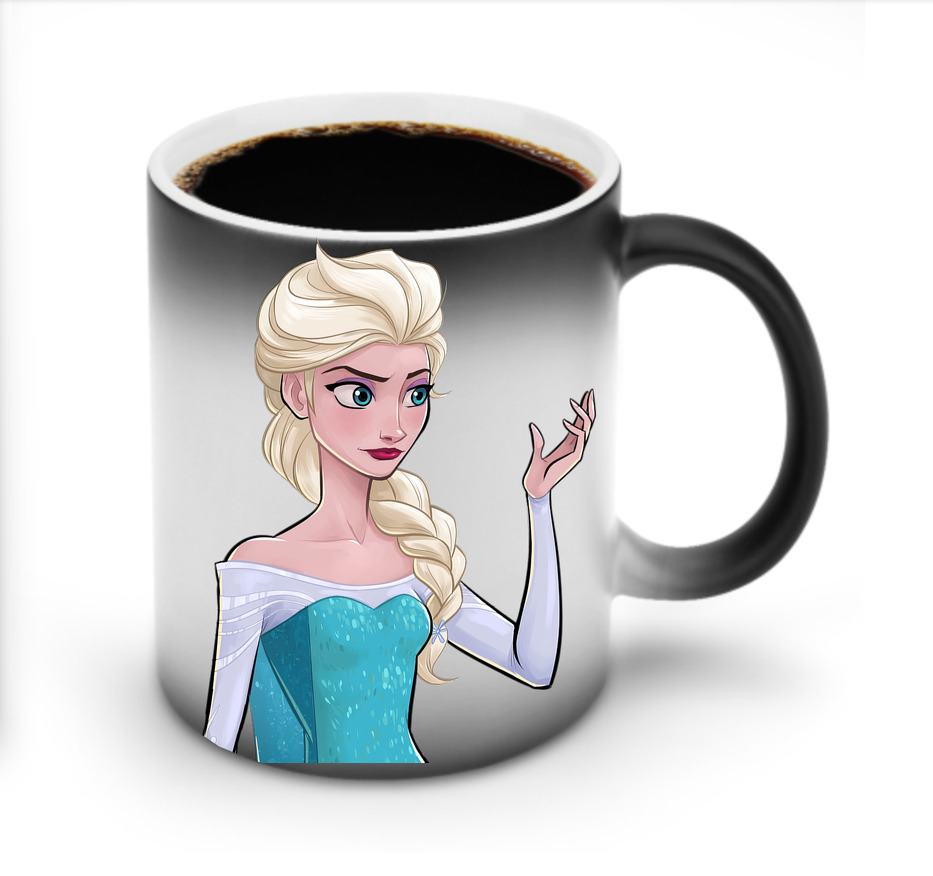 （画像用） アナと雪の女王 アンナ エルサ Frozen Anna Elsa 温度変色マグカップ