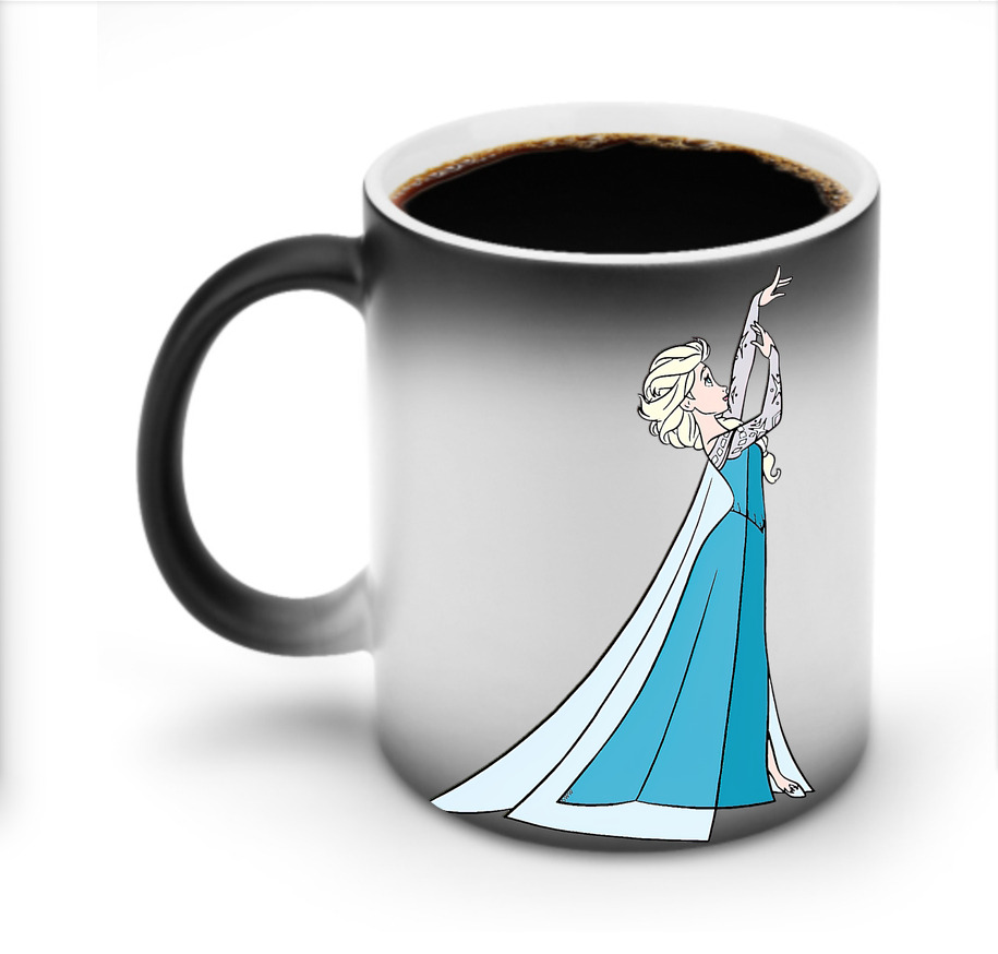 （画像用） アナと雪の女王 アンナ エルサ Frozen Anna Elsa 温度変色マグカップ