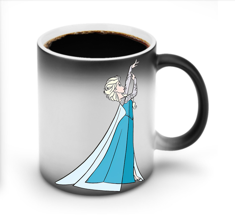 （画像用） アナと雪の女王 アンナ エルサ Frozen Anna Elsa 温度変色マグカップ