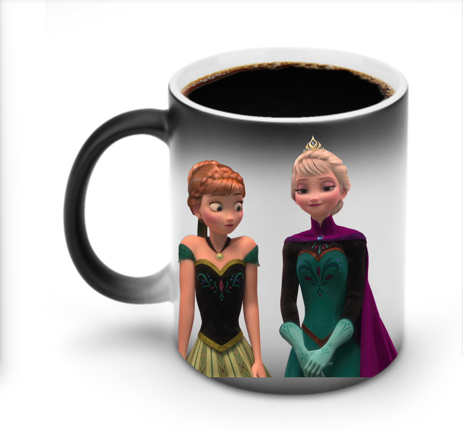 （画像用） アナと雪の女王 アンナ エルサ Frozen Anna Elsa 温度変色マグカップ