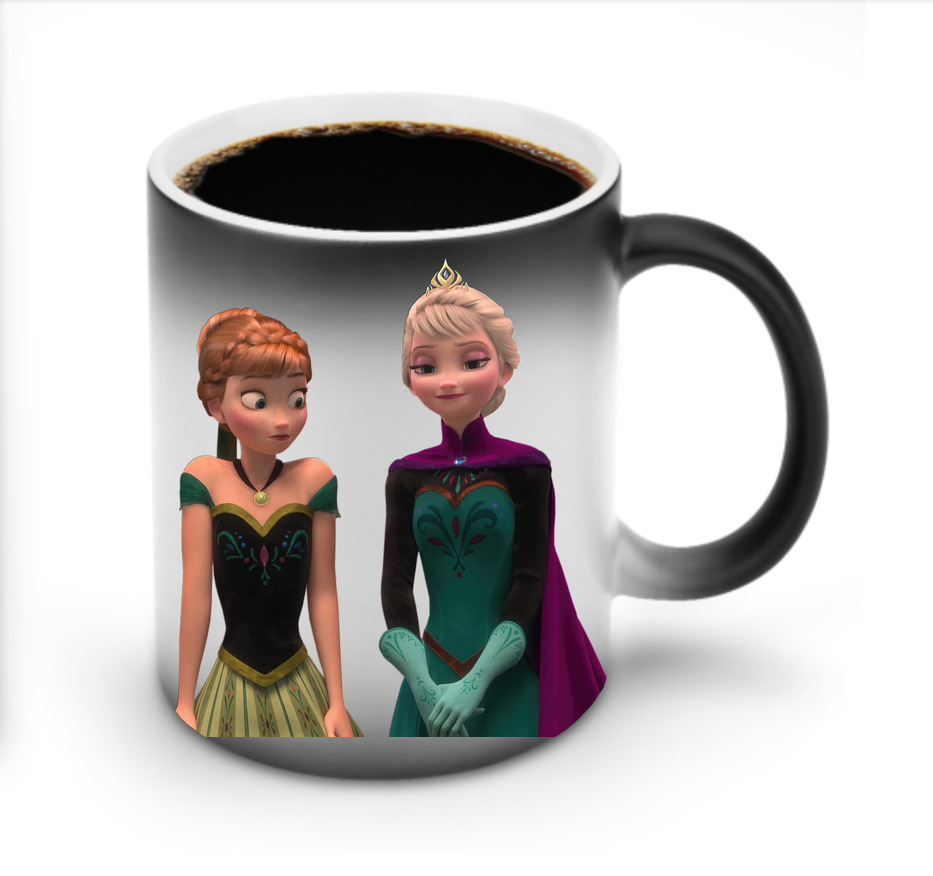 （画像用） アナと雪の女王 アンナ エルサ Frozen Anna Elsa 温度変色マグカップ