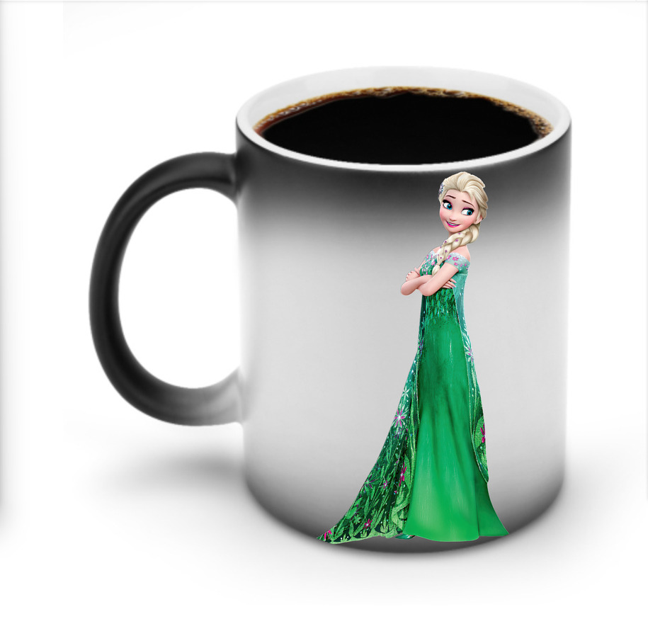 （画像用） アナと雪の女王 アンナ エルサ Frozen Anna Elsa 温度変色マグカップ
