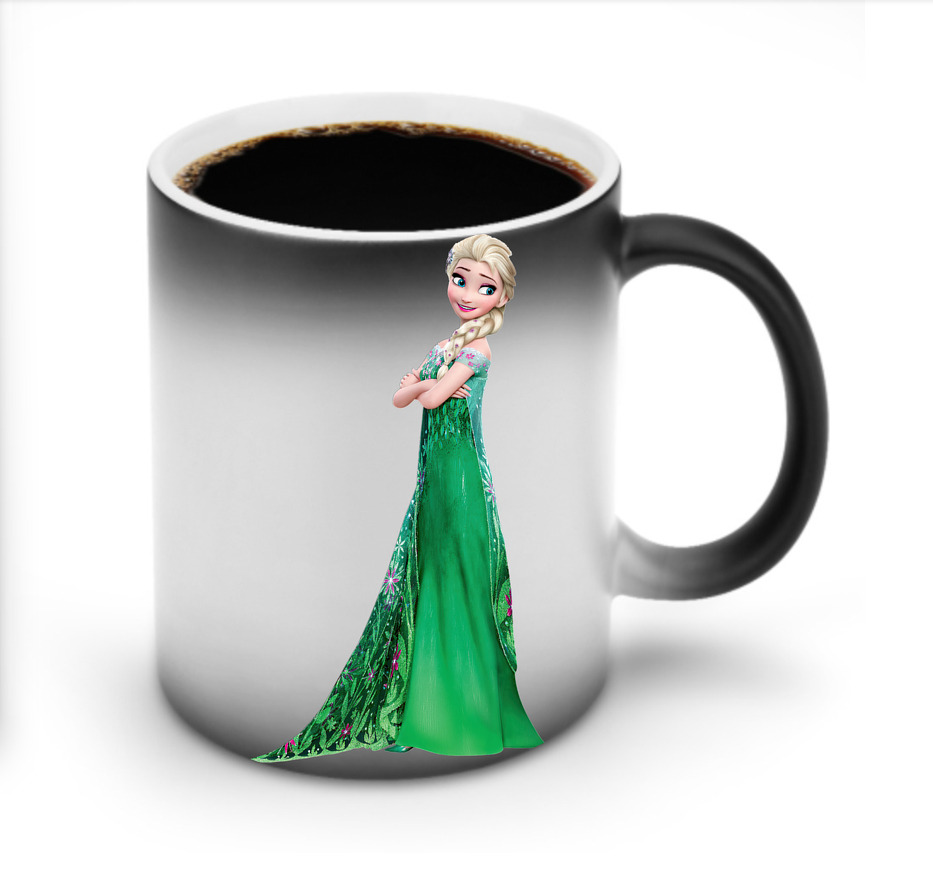 （画像用） アナと雪の女王 アンナ エルサ Frozen Anna Elsa 温度変色マグカップ