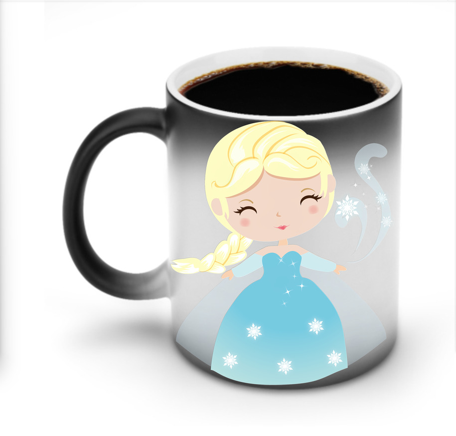 （画像用） アナと雪の女王 アンナ エルサ Frozen Anna Elsa 温度変色マグカップ