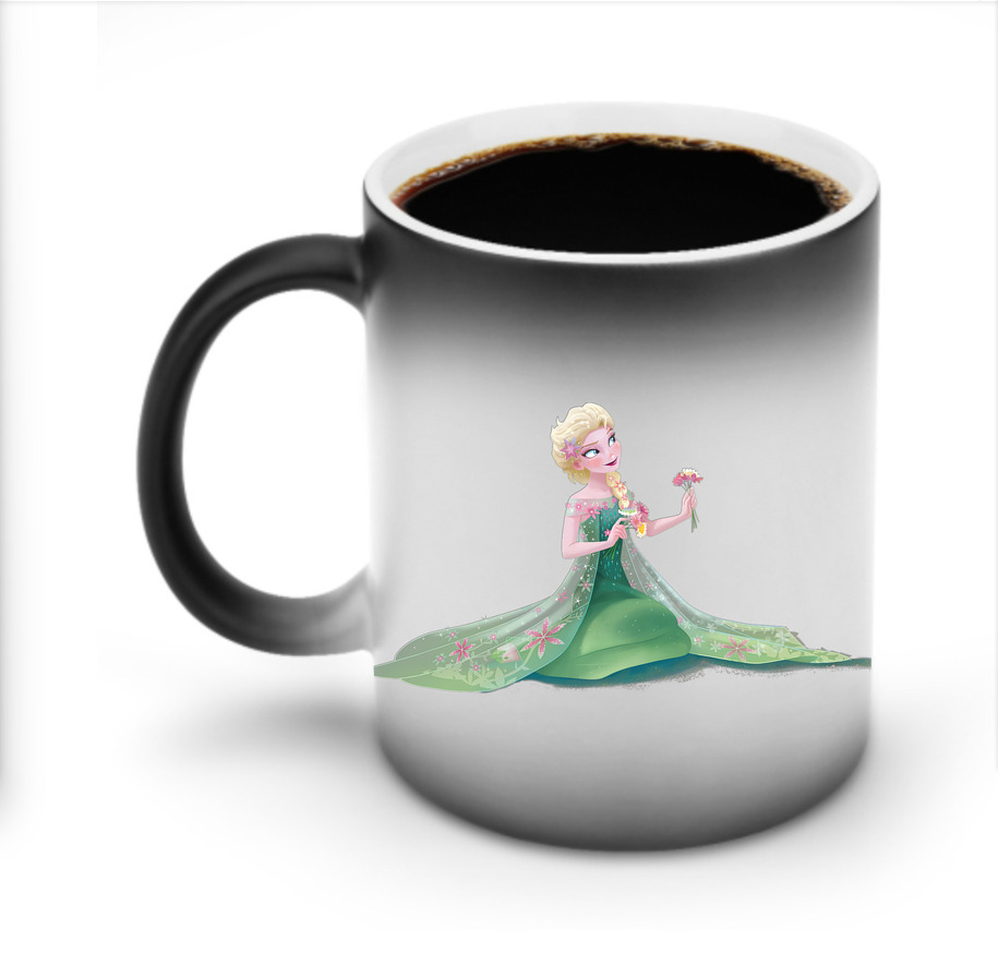 （画像用） アナと雪の女王 アンナ エルサ Frozen Anna Elsa 温度変色マグカップ