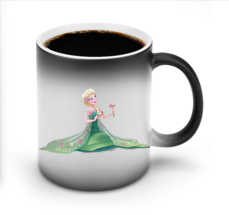 （画像用） アナと雪の女王 アンナ エルサ Frozen Anna Elsa 温度変色マグカップ