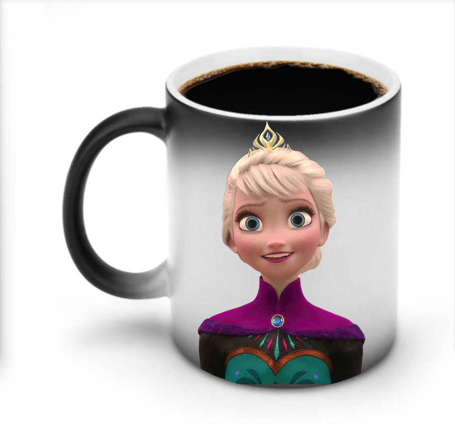 （画像用） アナと雪の女王 アンナ エルサ Frozen Anna Elsa 温度変色マグカップ