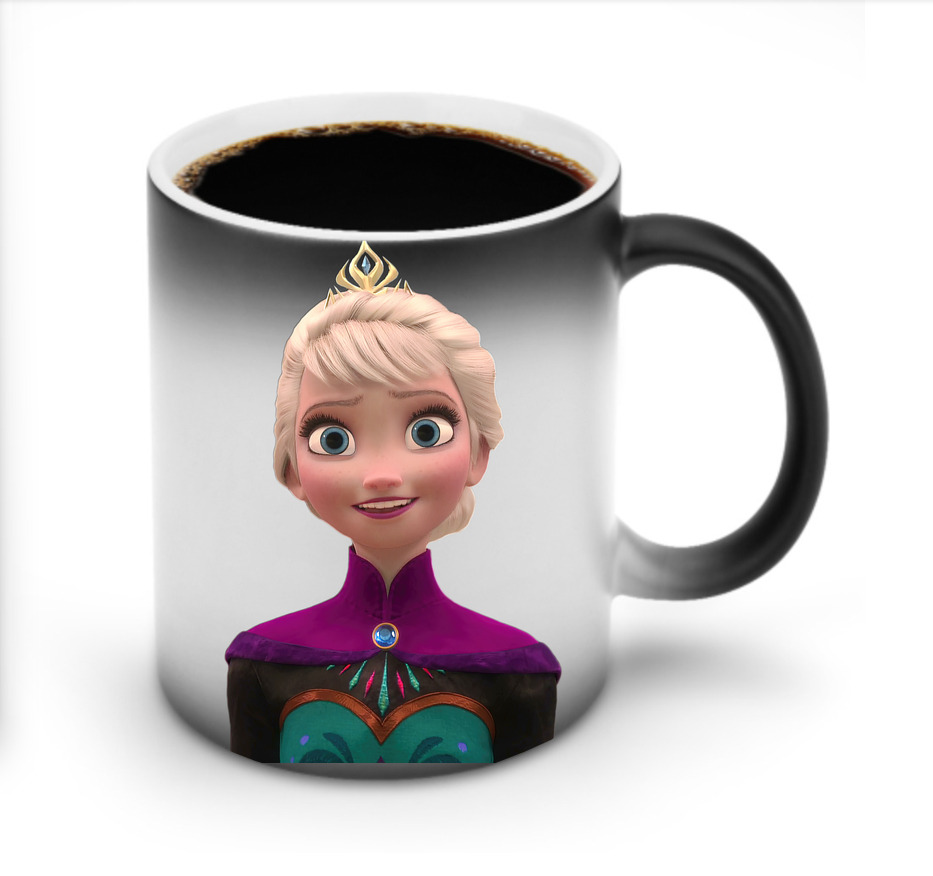 （画像用） アナと雪の女王 アンナ エルサ Frozen Anna Elsa 温度変色マグカップ