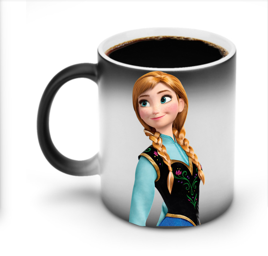 （画像用） アナと雪の女王 アンナ エルサ Frozen Anna Elsa 温度変色マグカップ