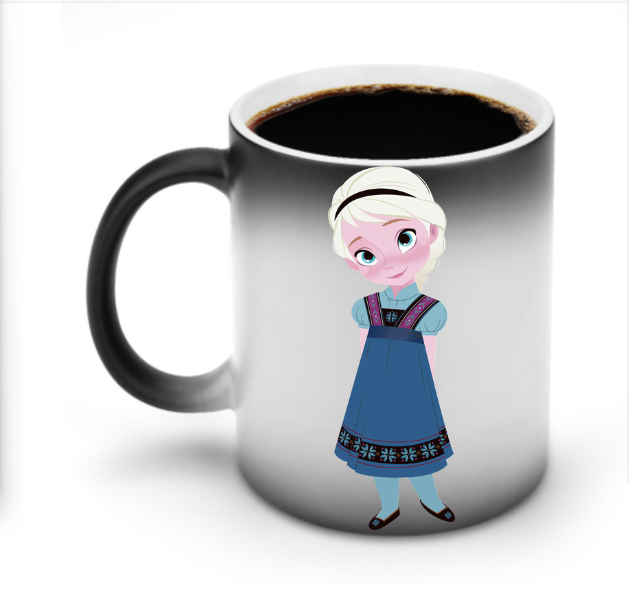 （画像用） アナと雪の女王 アンナ エルサ Frozen Anna Elsa 温度変色マグカップ